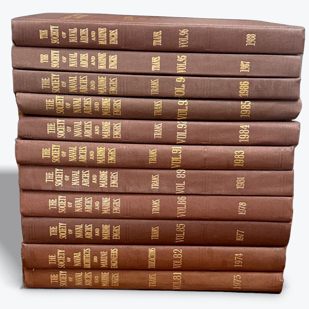 SNAME Transactions Lot 11 Vols 1973 1988 Consecutive Run 91 92 93 94 95 96 Naval